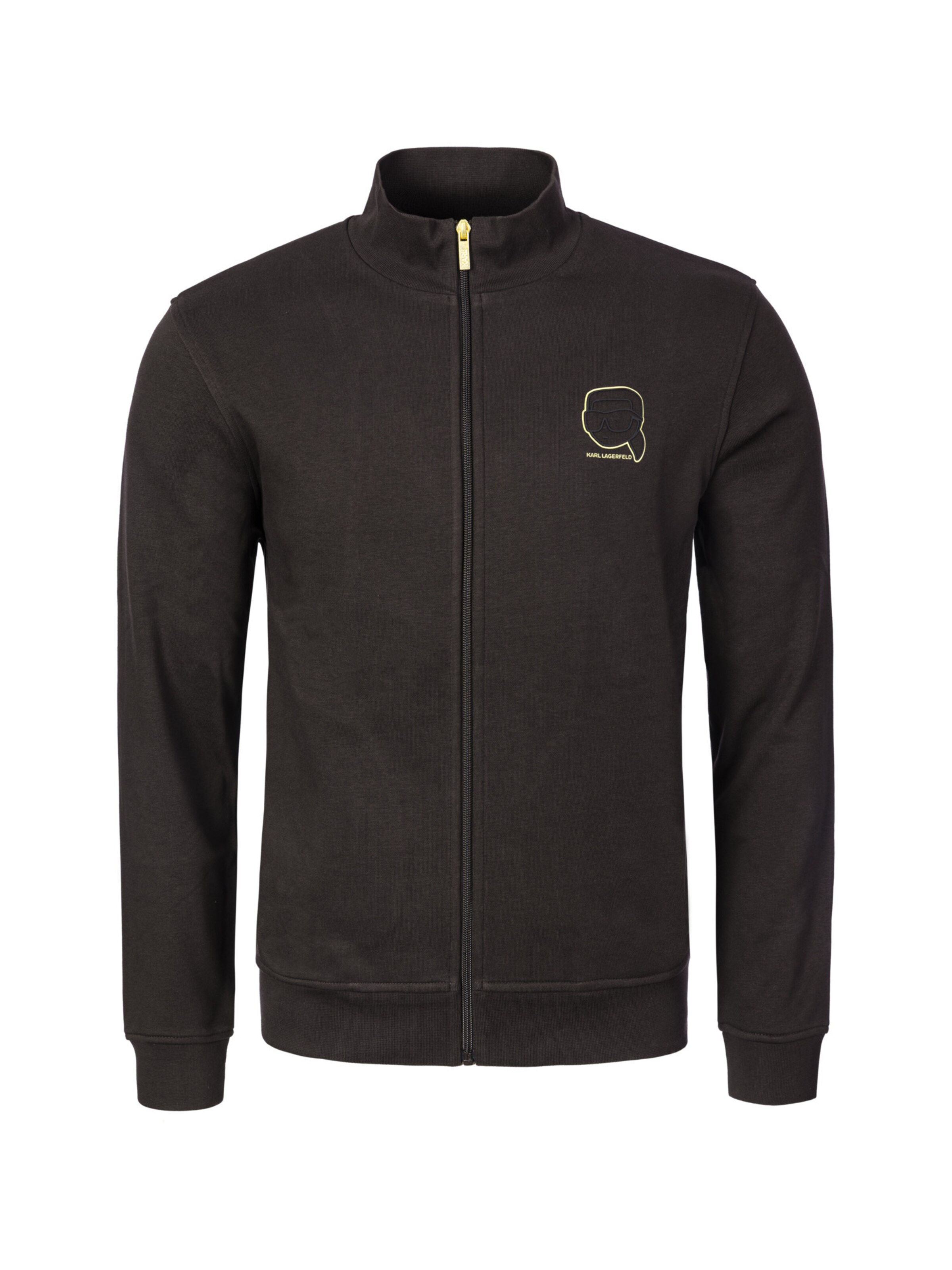 Karl Lagerfeld - Casaco em moletão em castanho: frente