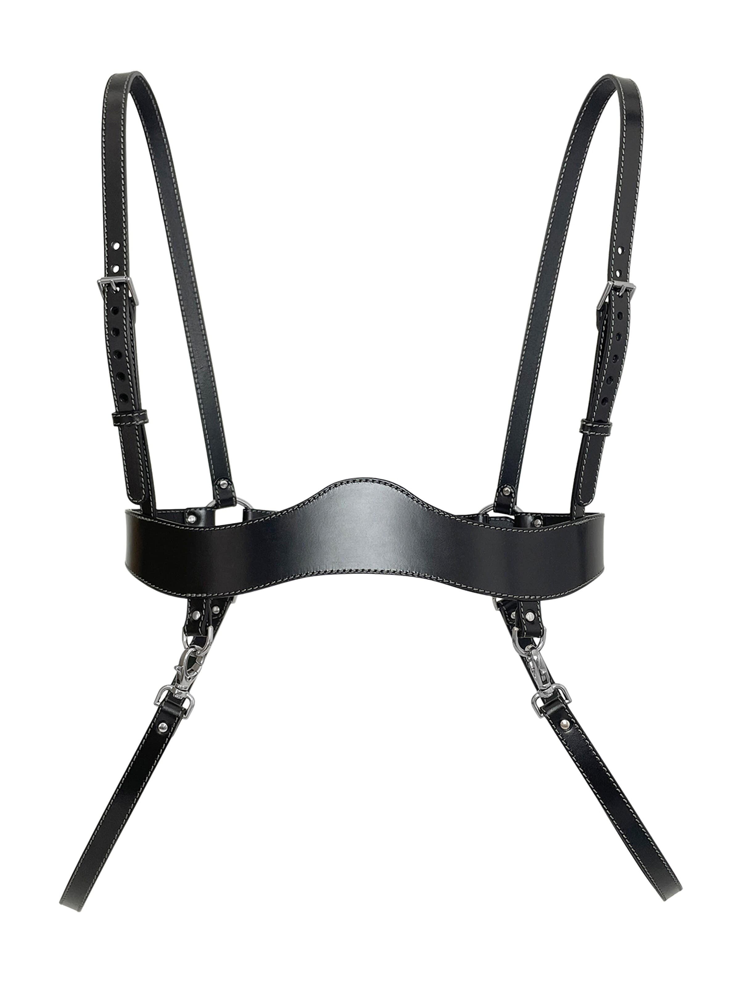 Haute Cuir Gürtel 'Loela Underbust Harness'‌‌‌‌‌‌‌‌‌ in Schwarz: Vorderseite