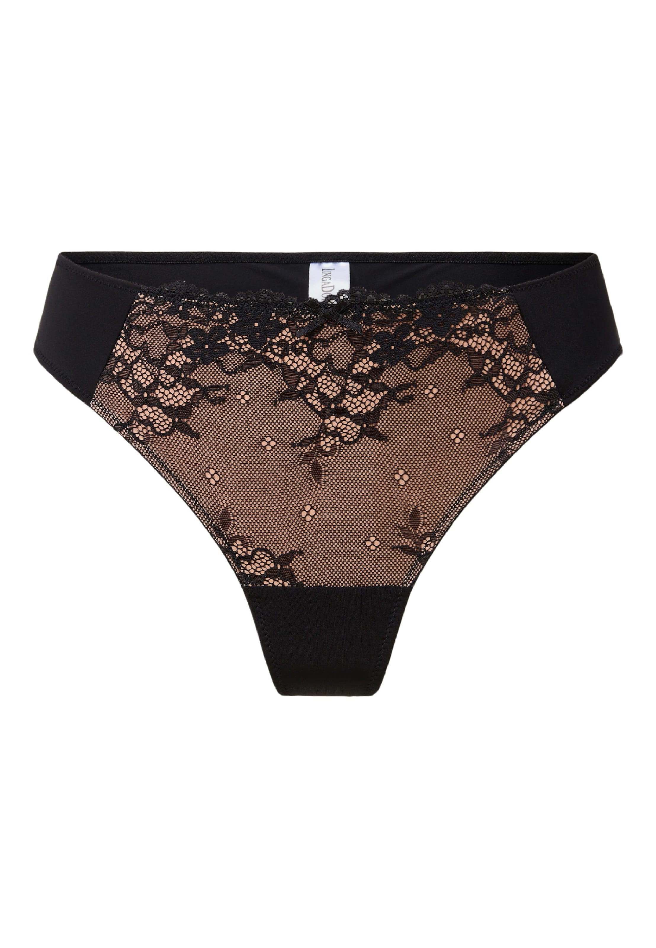 String di LingaDore in nero: frontale