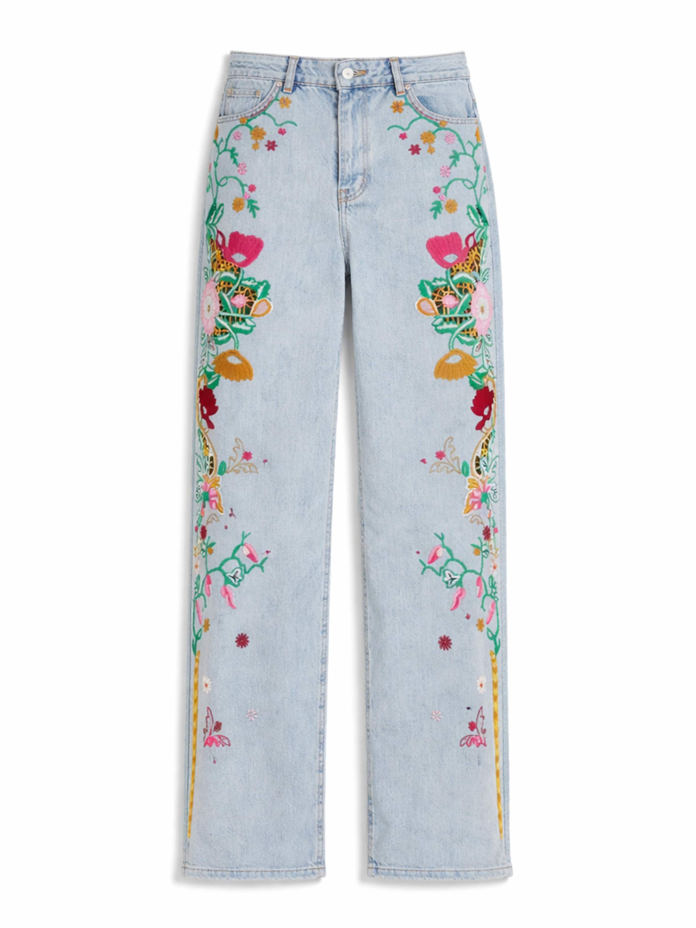 IT'S BASIC Regular Jeans 'STRAIGHT LOW RISE  JEANS' in Blauw: voorkant