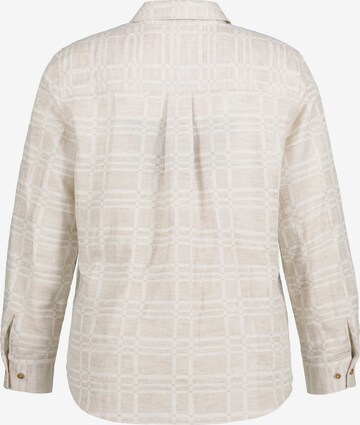 Ulla Popken Bluse  (GOTS) in Beige