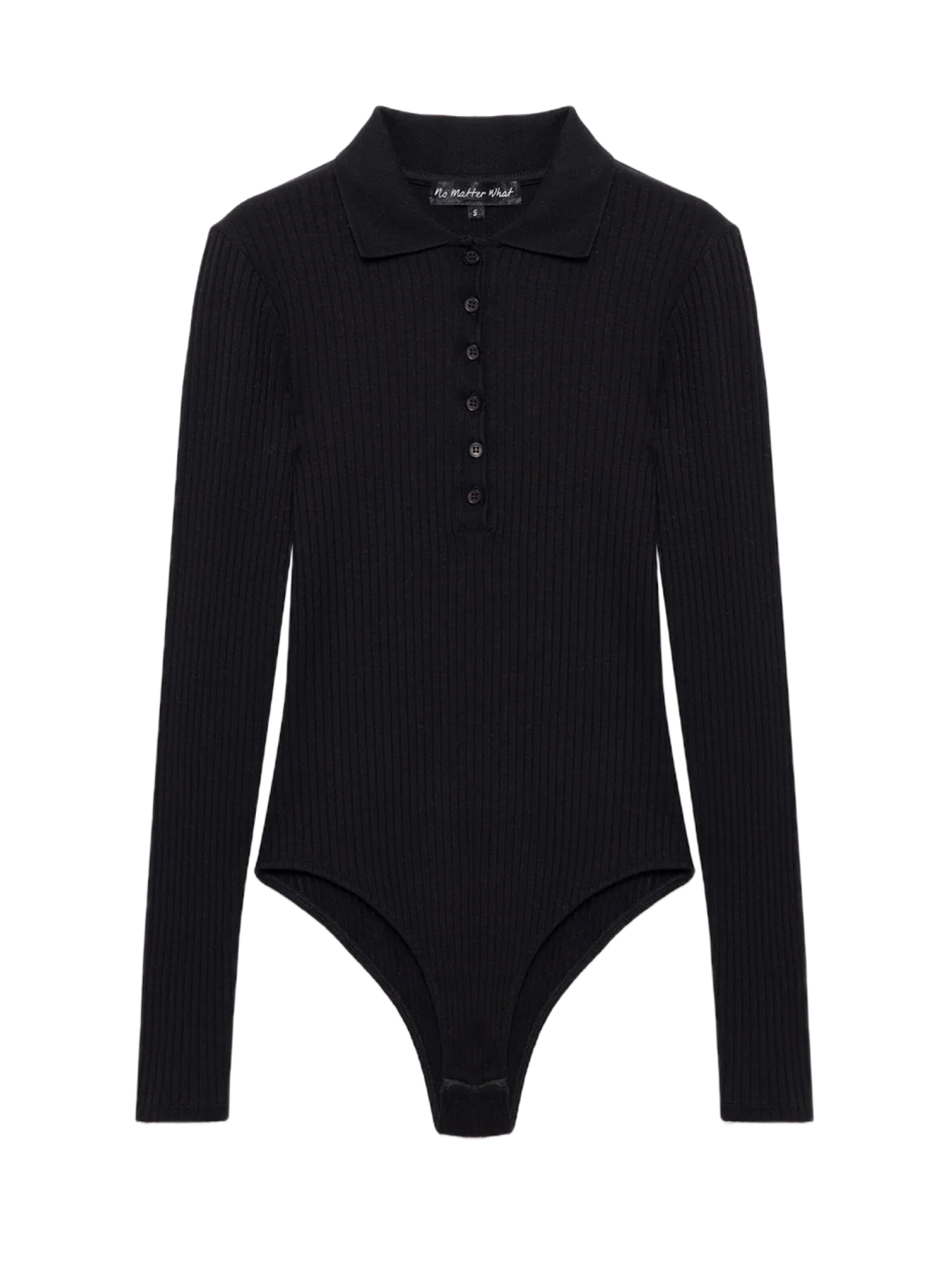 No Matter What Shirt bodysuit in Black: front