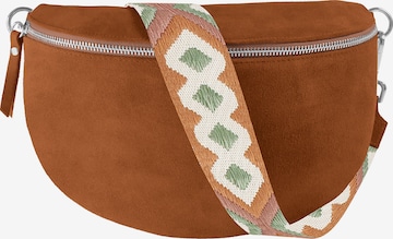 lePelou Gürteltasche 'ONDA large' in Braun: Vorderseite