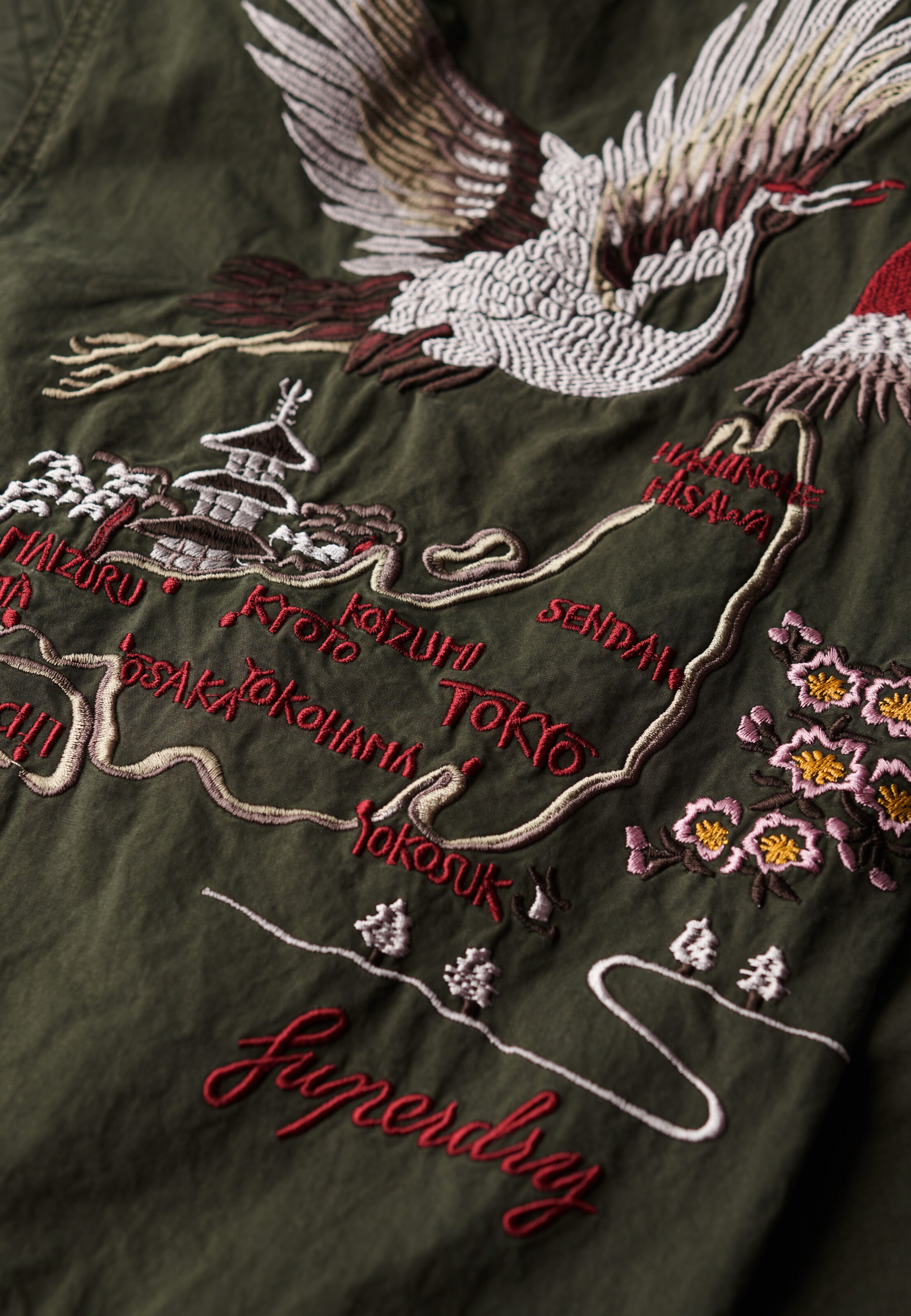 Loosefit Pantalon cargo Superdry & Co en vert