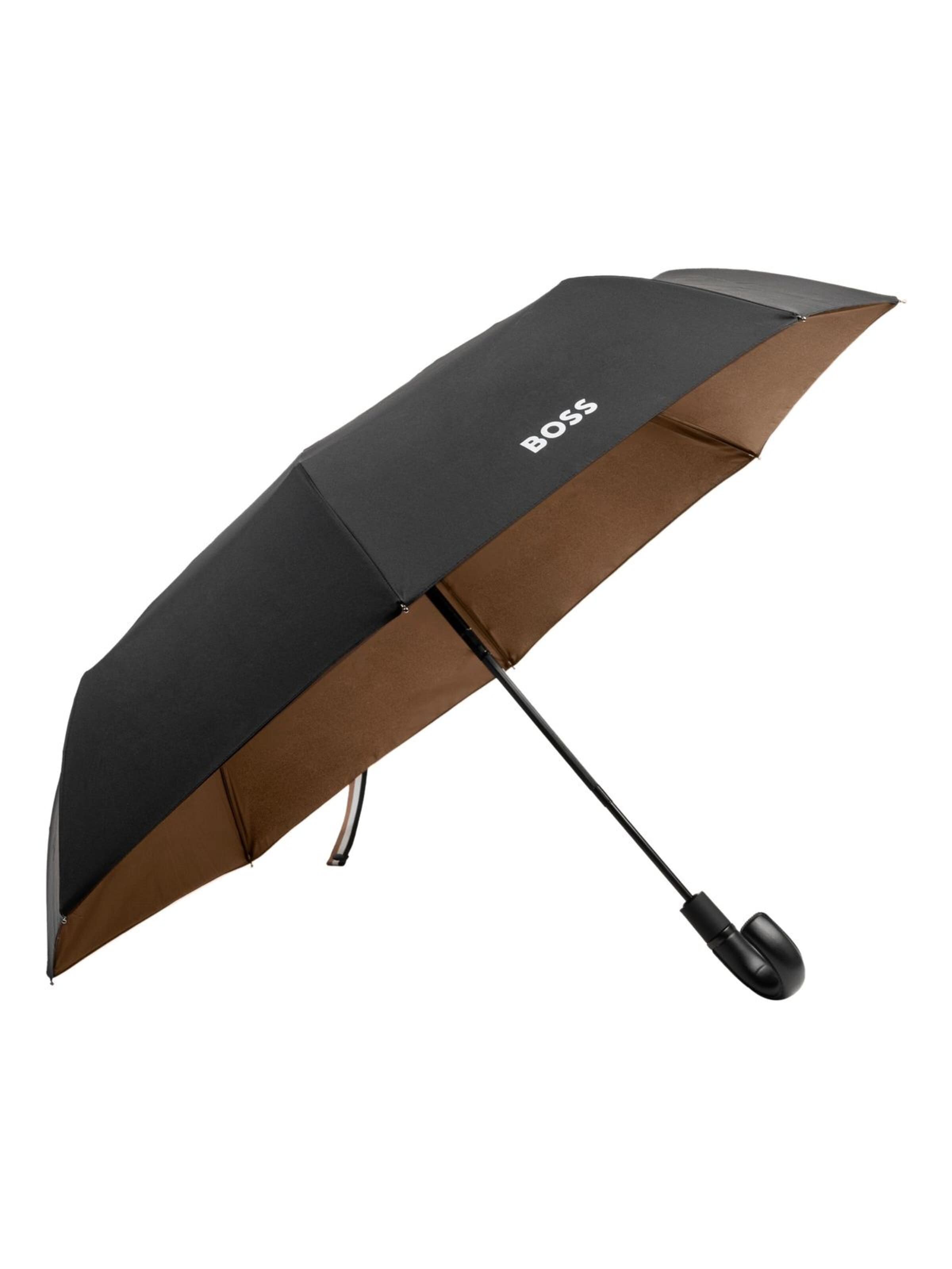 Parapluie 'Pocket umbrella Iconic Black' BOSS en noir : devant