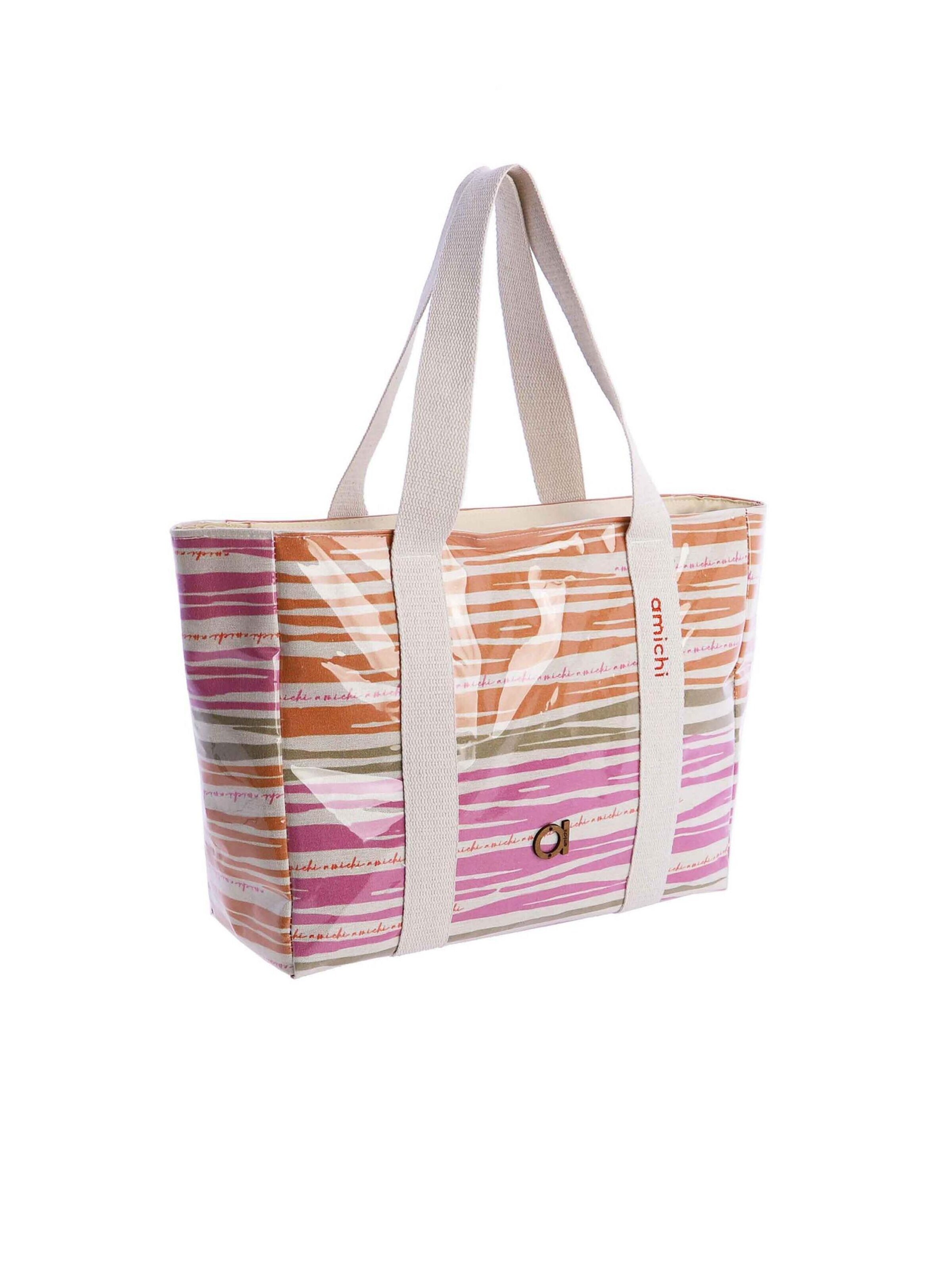 Amichi - Shopper 'Bolso de playa para mujer Sayurita de lona con cremallera' en Mezcla de colores