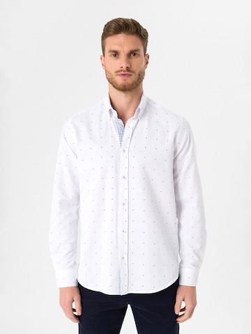 Slim fit Camicia di Dandalo in bianco: frontale