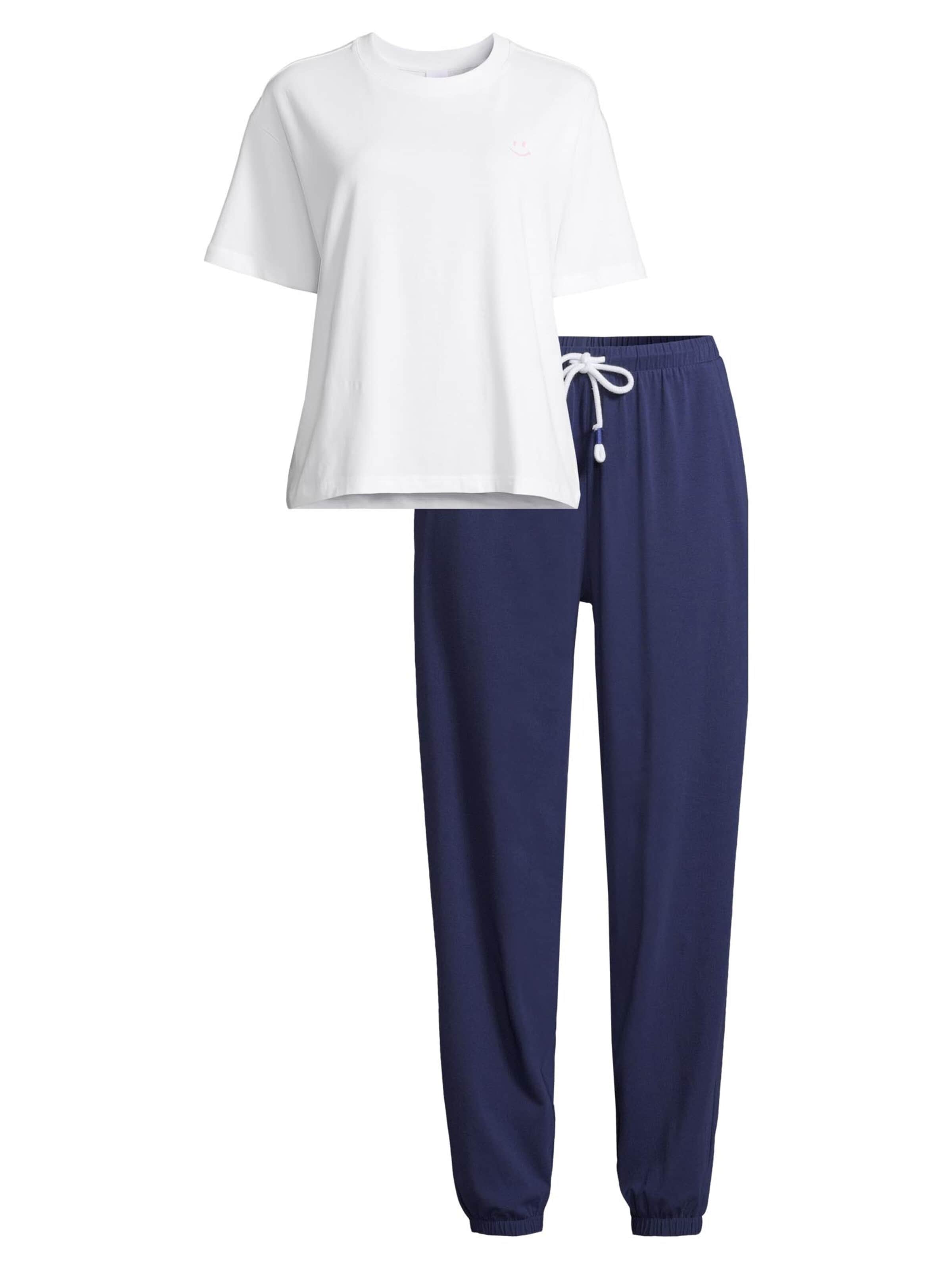Mey Pyjama 'Solid Love'‌‌‌‌‌‌‌‌ in Blau: Vorderseite