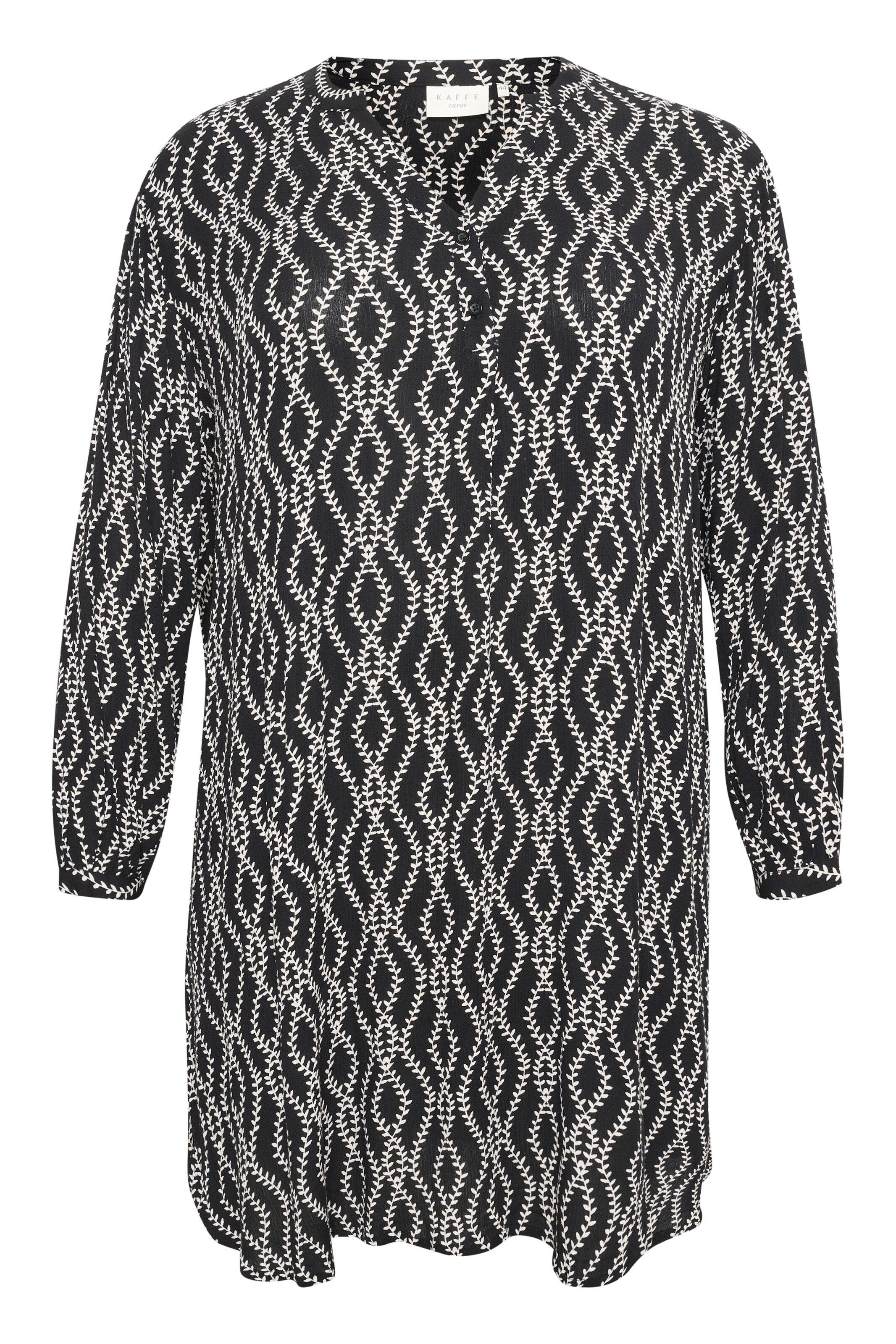 Tunique 'Roya' KAFFE CURVE en noir : devant