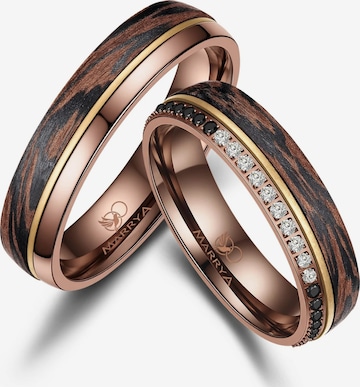 Anello 'MARRYA CB-06 Carbon-Bronze' di MARRYA in marrone: frontale