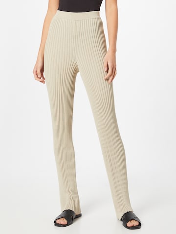 NA-KD Regular Trousers in Beige: front