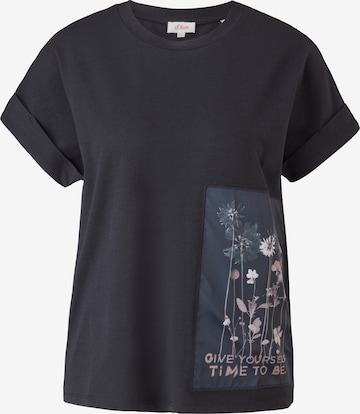 s.Oliver - Camiseta en negro: frente