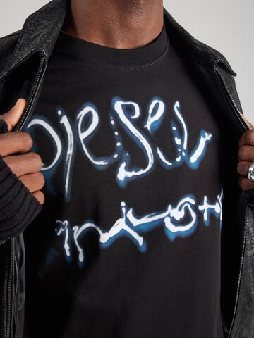 DIESEL Shirt 'T-NORM-V8' in Zwart