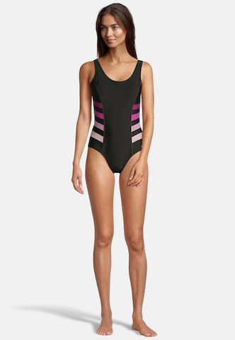 BECO the world of aquasports Bralette Swimsuit 'Dynamic Stripes' in Red