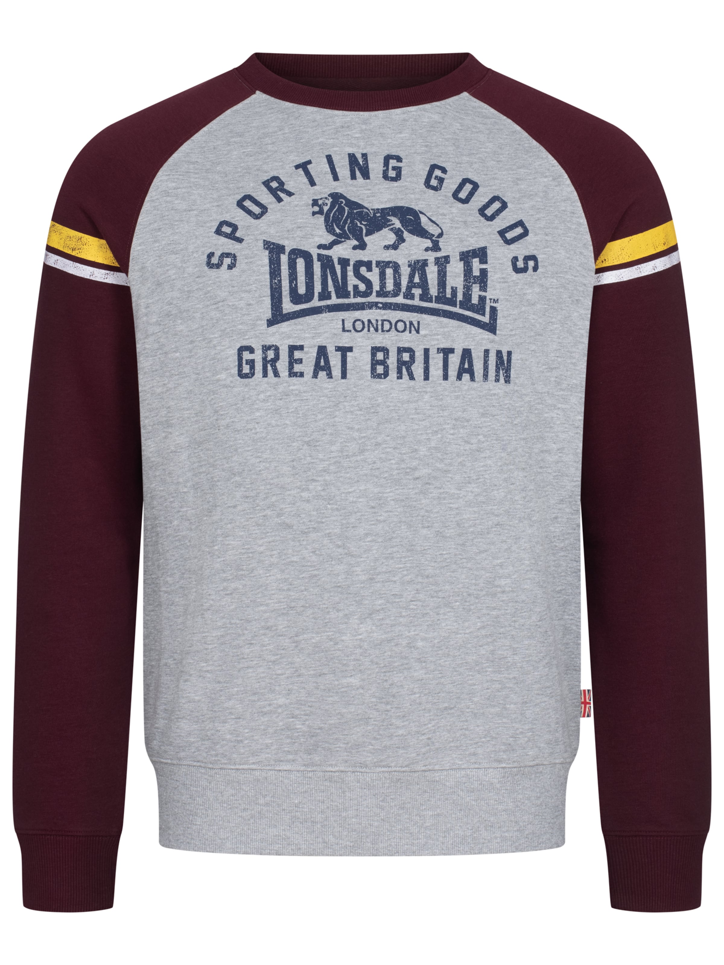 LONSDALE Sweatshirt 'Bregis' in Grey: front