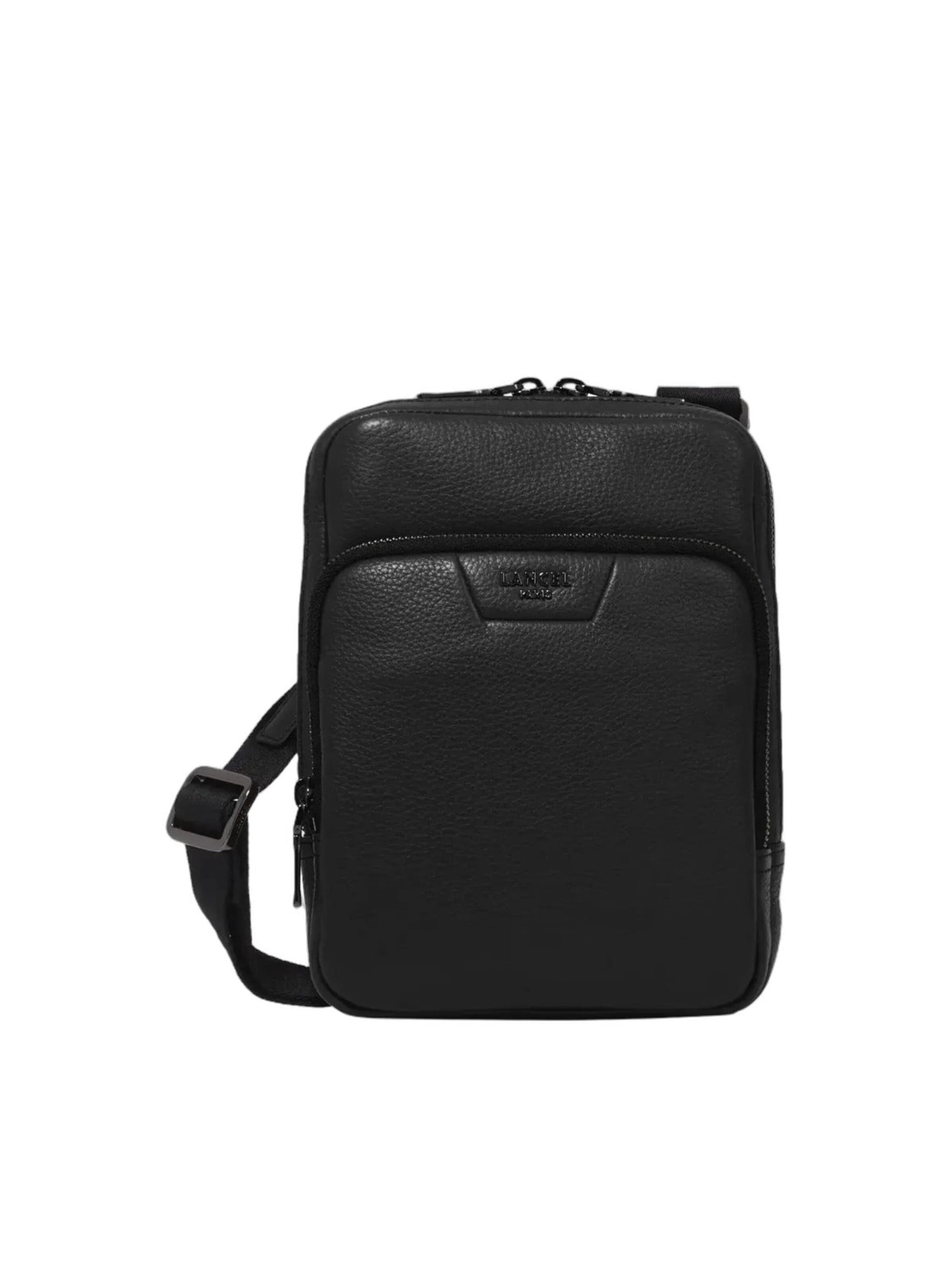 Lancel Toiletry Bag 'Lancel Sac Reporter Come de Noir' in Black: front