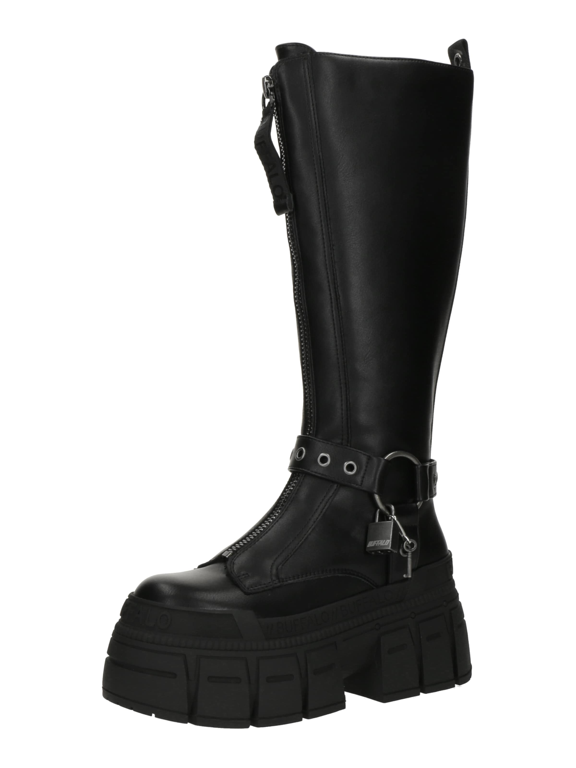 BUFFALO Saabas 'Gosper', värv must: eest vaates