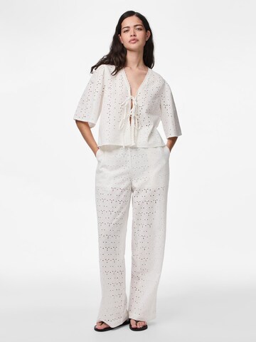 Wide Leg Pantalon 'PCTyla' PIECES en beige