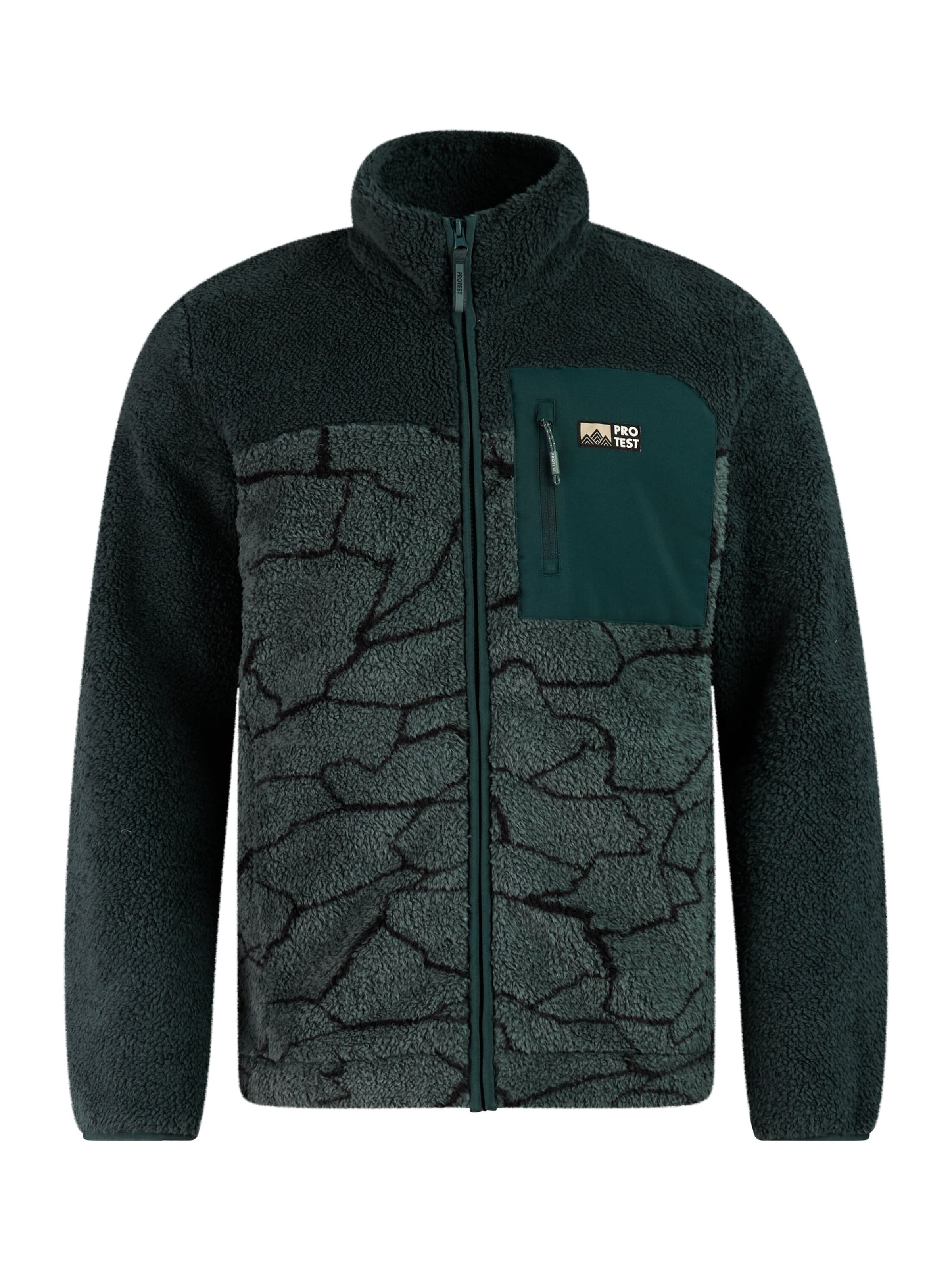 PROTEST Fleece Jacket 'PRTLegacy' in Green: front