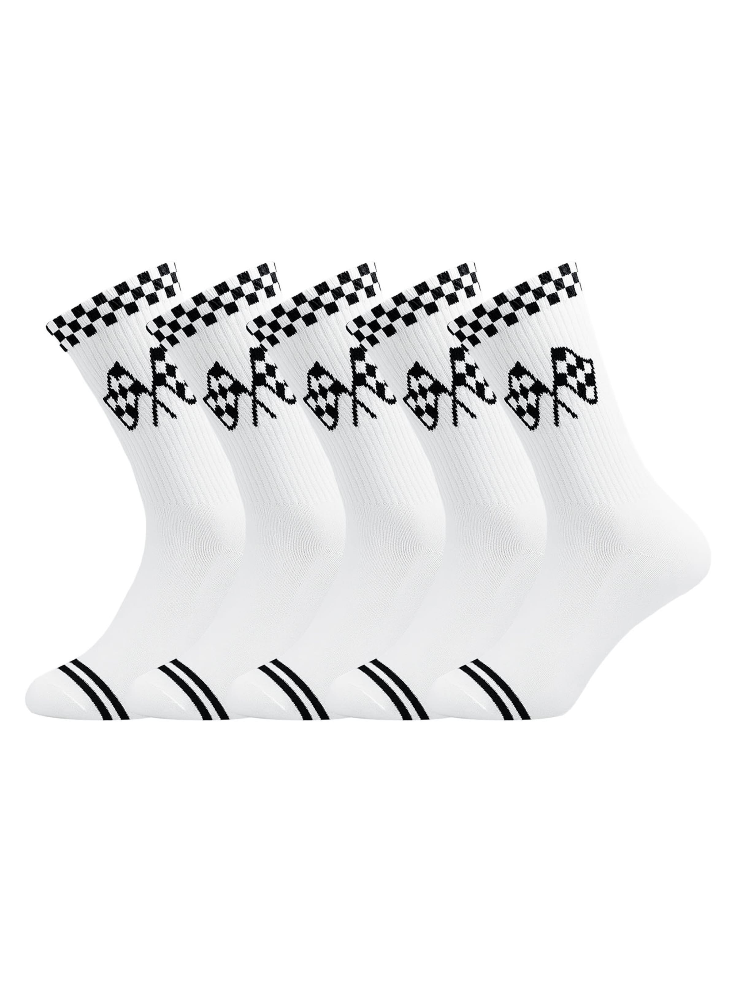 UNABUX Socks 'Touchdown' in White: front