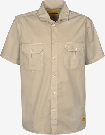 CATERPILLAR Button Up Shirt in Beige: front