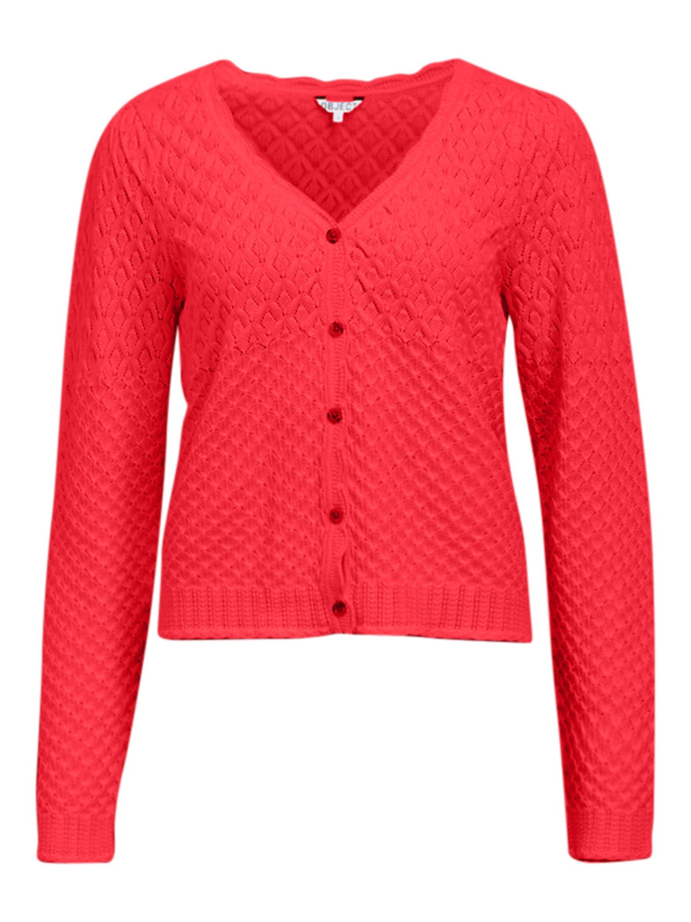 OBJECT Gebreid vest in de kleur Rood, Productweergave