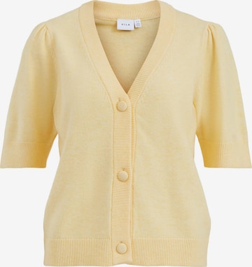 VILA Knit Cardigan 'Ril' in Yellow: front
