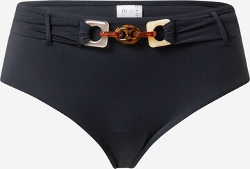 Seafolly Bikini Bottoms 'Wide Side Retro' in Black: front