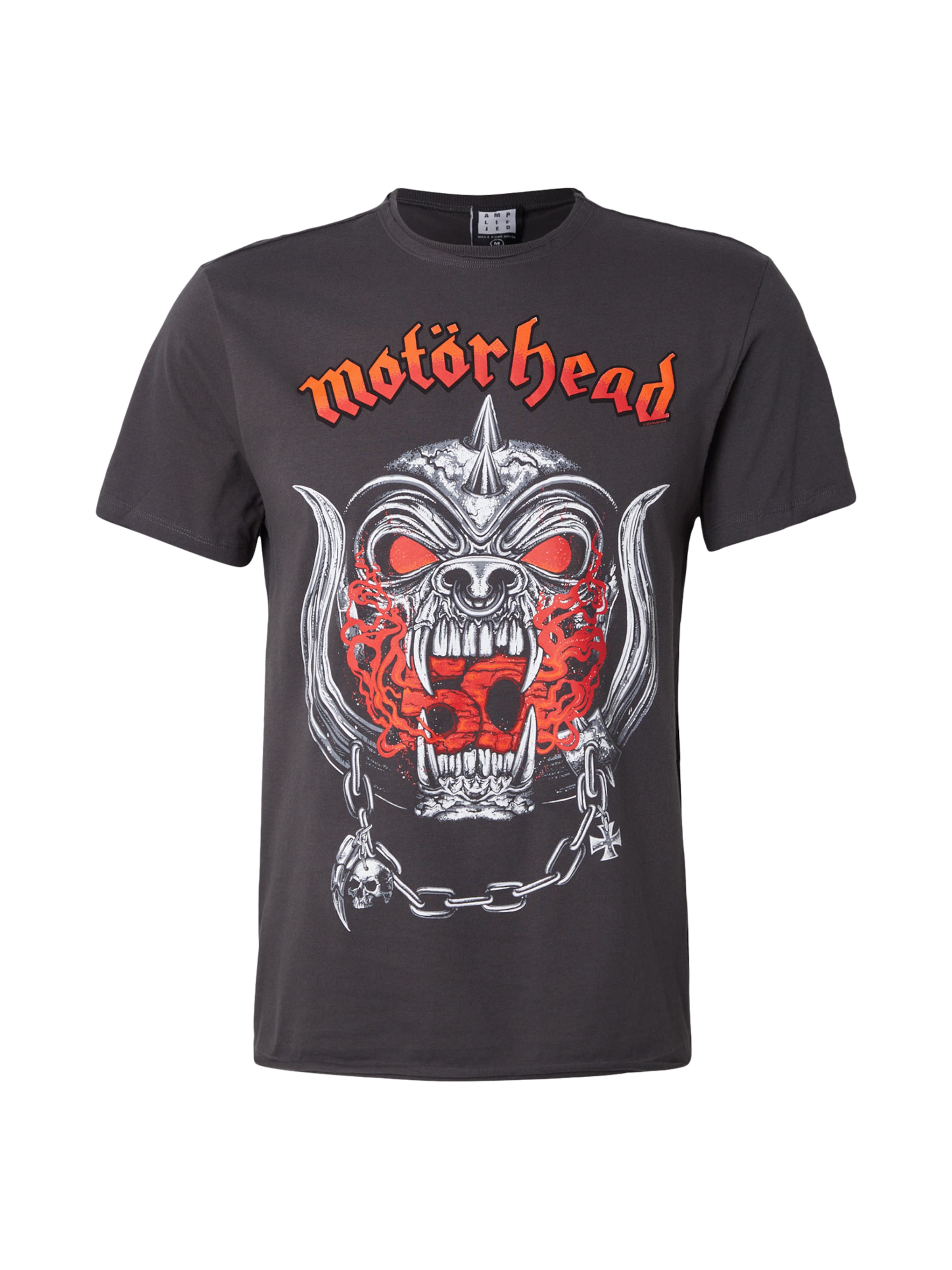 AMPLIFIED Shirt 'MOTORHEAD - WARPIG FLAMES' in Grijs: voorkant