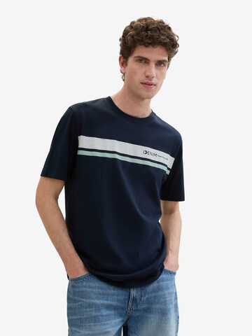 T-Shirt TOM TAILOR DENIM en bleu : devant