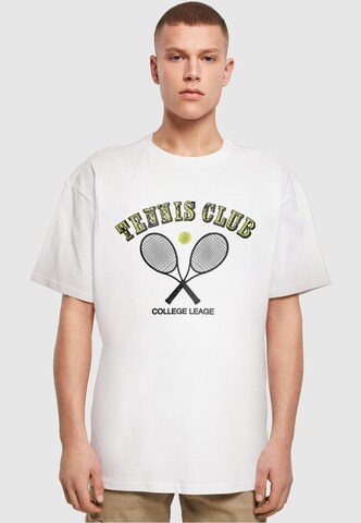 Merchcode T-Shirt 'Tennis Club' in Weiß: predná strana