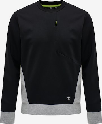 Hummel Sportsweatshirt 'Tropper' in Schwarz: Vorderseite