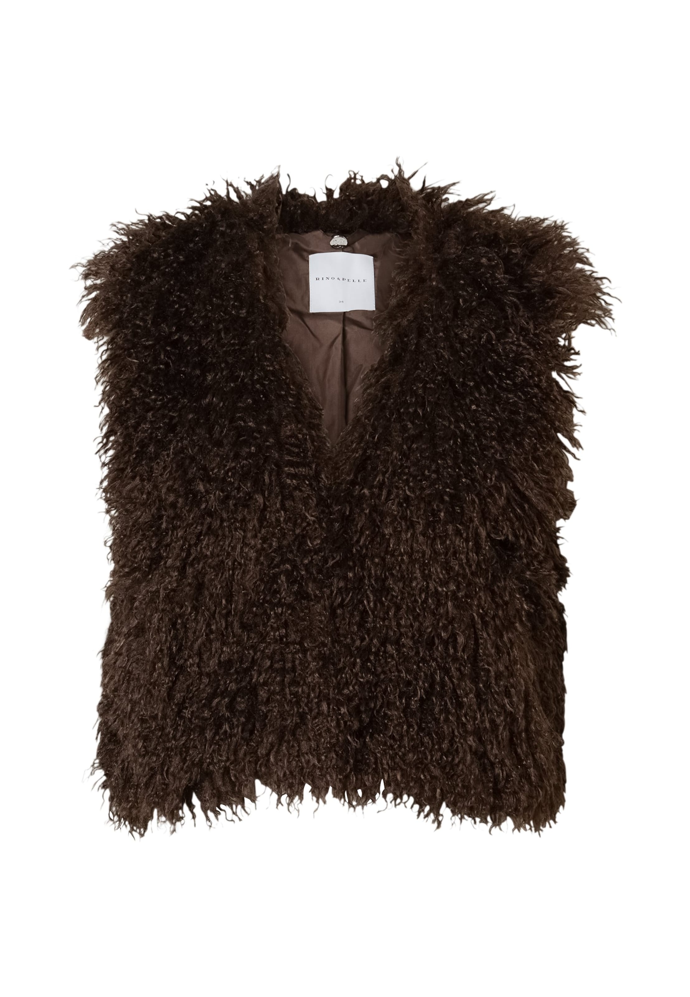 RINO & PELLE Vest 'Sensy' in Brown: front