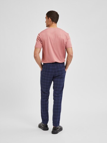 Coupe slim Pantalon chino 'Noah' SELECTED HOMME en bleu