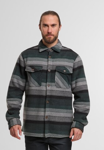 INDICODE JEANS Přechodná bunda 'Late' – šedá: přední strana