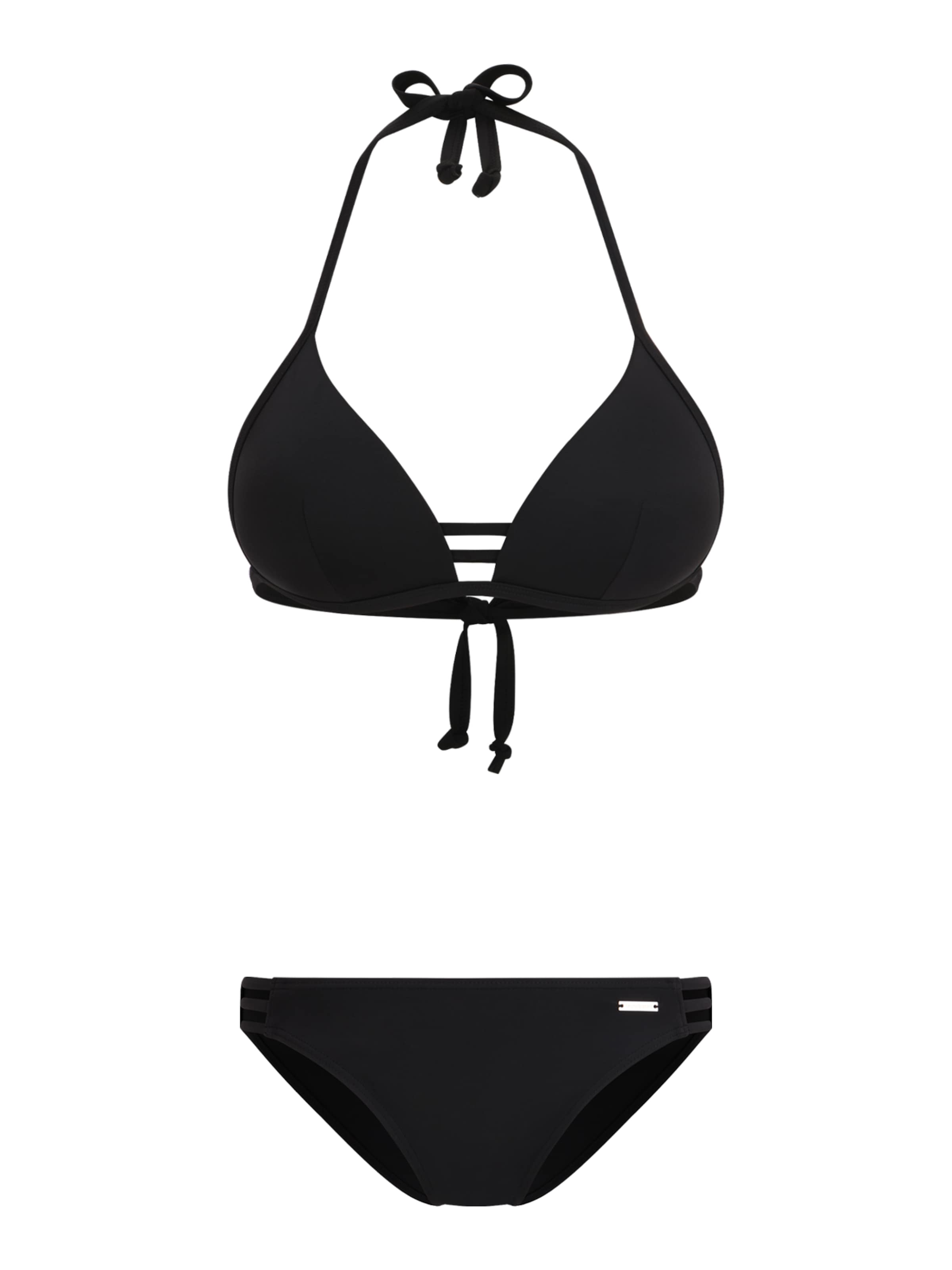 Bruno Banani Triangel-Bikini in Schwarz: Vorderseite