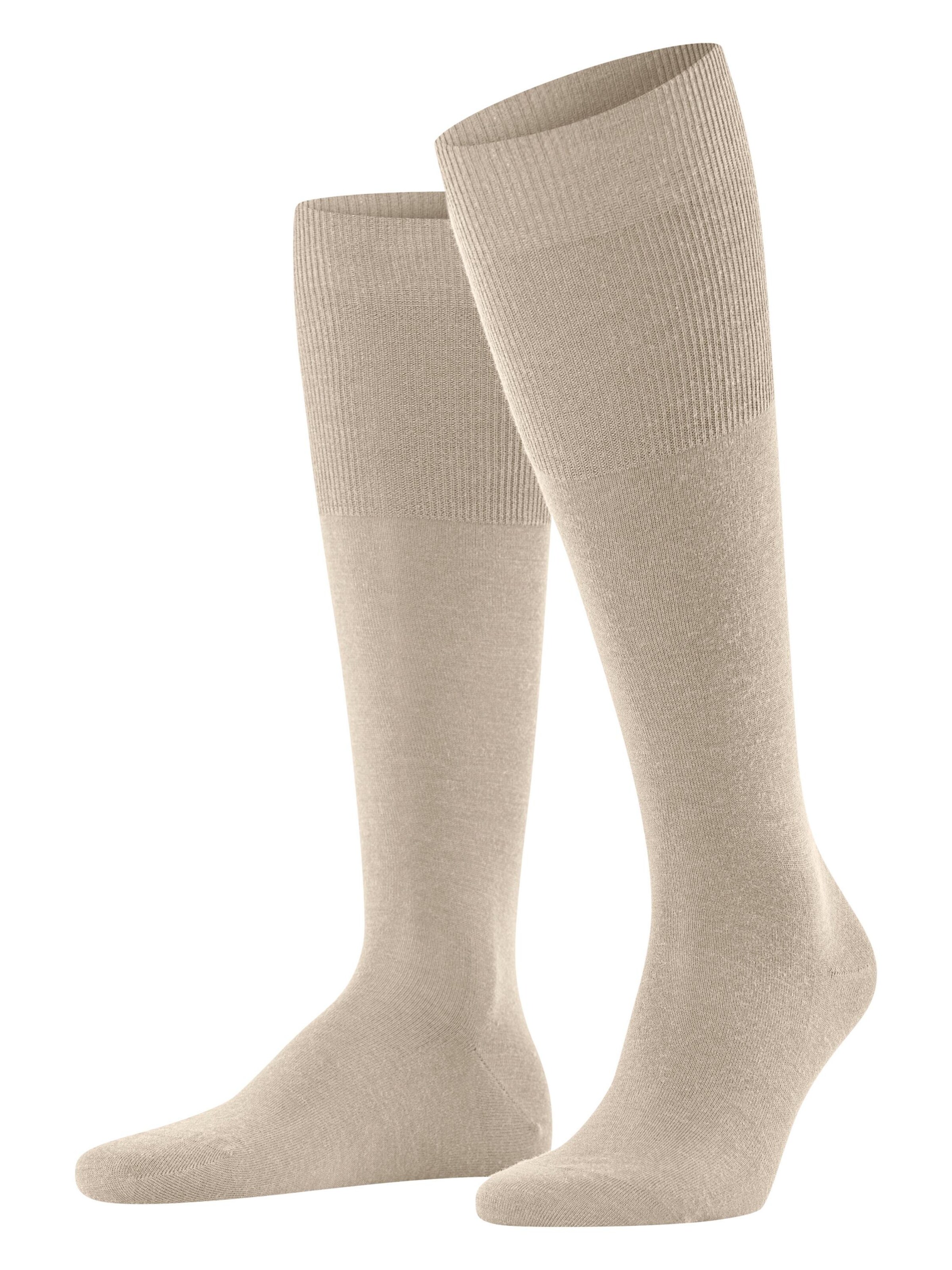 FALKE Knee High Socks 'Airport' in Beige: front