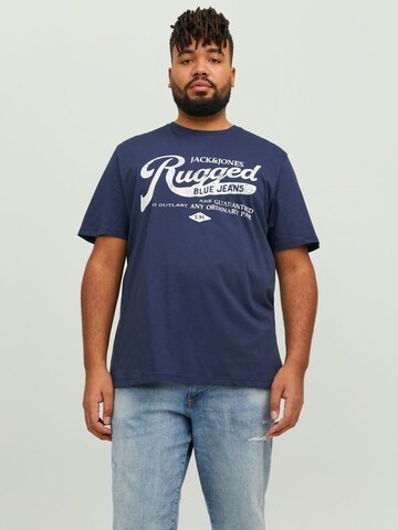 Jack & Jones Plus Shirt in Blue: front