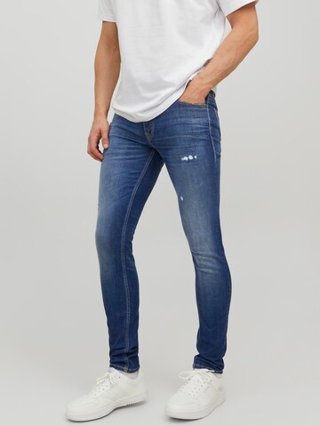 JACK & JONES - Skinny Calças de ganga 'LIAM ORIGINAL JOS' em azul: frente