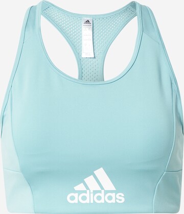 ADIDAS SPORTSWEAR - Soutien Bustier Soutien de desporto em azul: frente