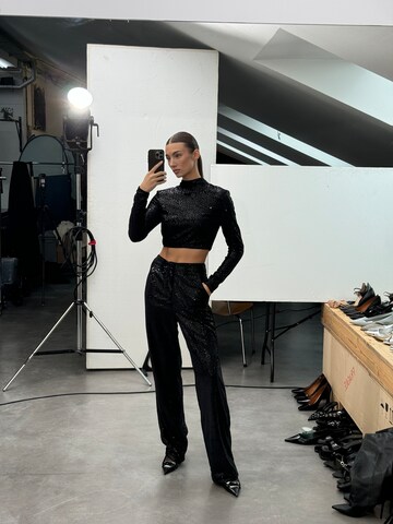 RÆRE by Lorena Rae Loosefit Broek in Zwart