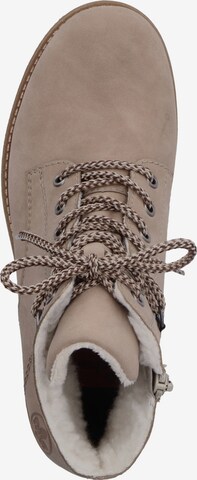 Rieker Lace-Up Ankle Boots in Beige