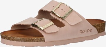 ROHDE Mules in Pink: front