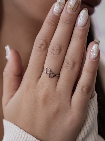 Hey Happiness Ring 'Connected Hearts'‌‌ in Silber