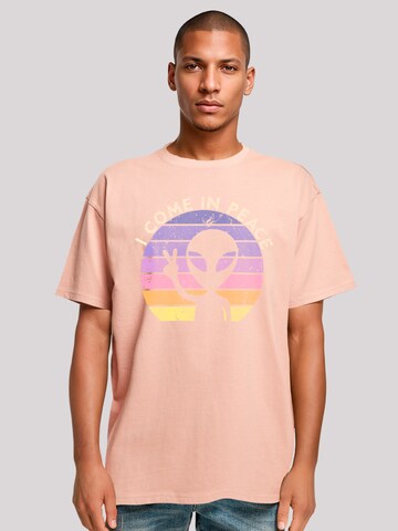 F4NT4STIC Shirt 'Alien Peace Sunset' in Roze: voorkant