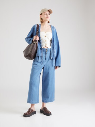 Wide Leg Jean à pince 'ONLBea' ONLY en bleu