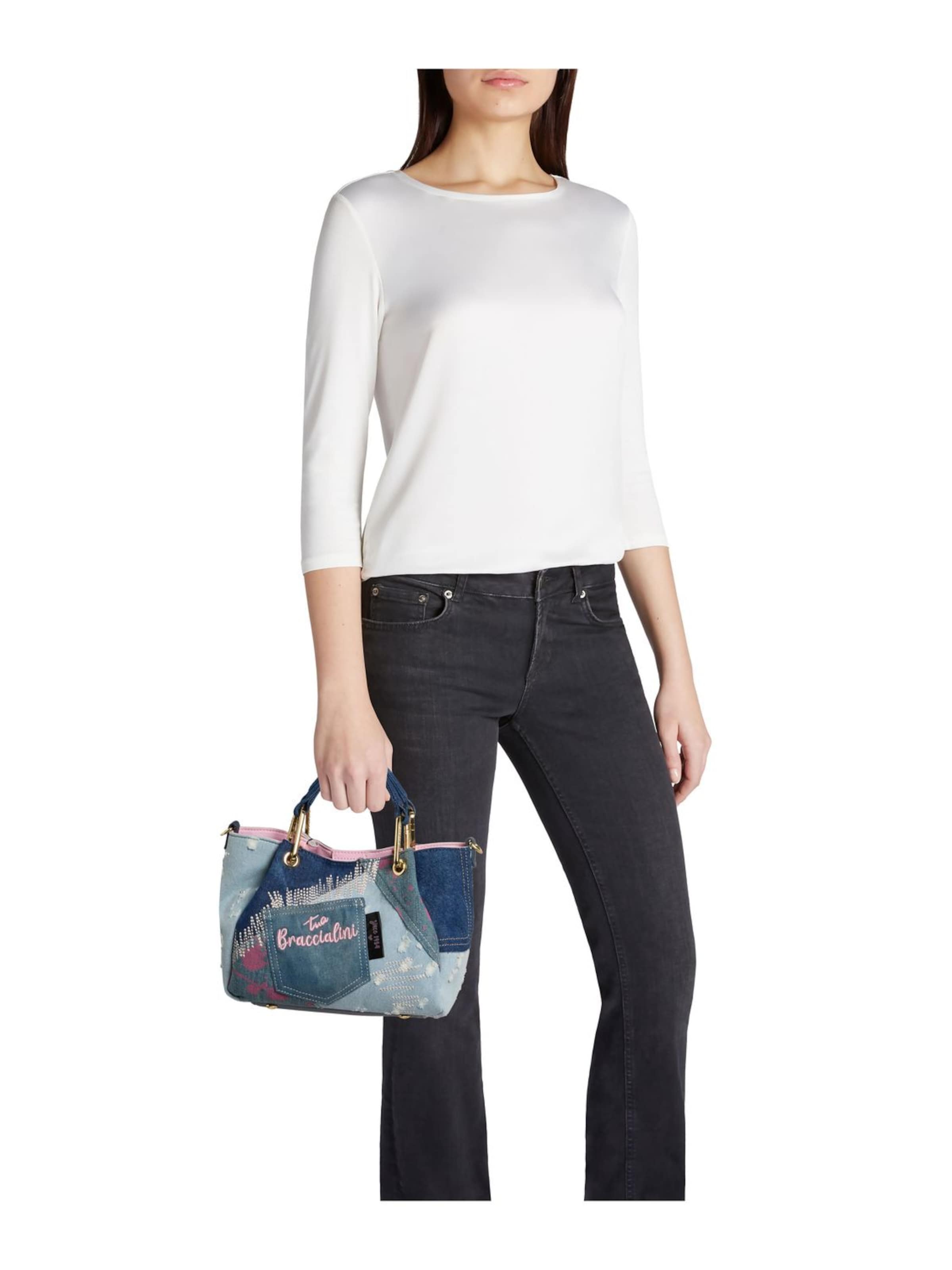 Borsa a mano 'Amy Jeans' di Braccialini in blu: frontale