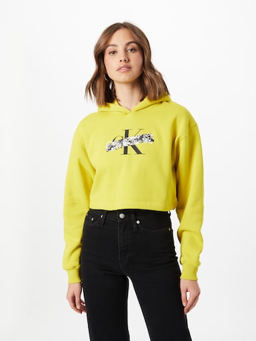 Calvin Klein Jeans - Sudadera en amarillo: frente