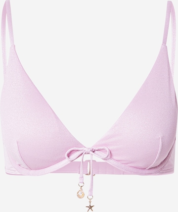 HOLLISTER T-Shirt Bikinitoppi värissä vaaleanpunainen: etupuoli