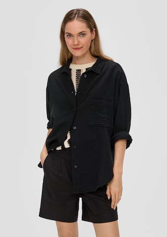 s.Oliver Blouse in Zwart: voorkant